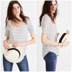 Madewell Anthem Scoop Elbow Sleeve Stripped Tee